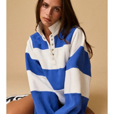 cobalt striped pullover