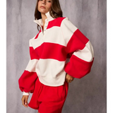 red striped pullover
