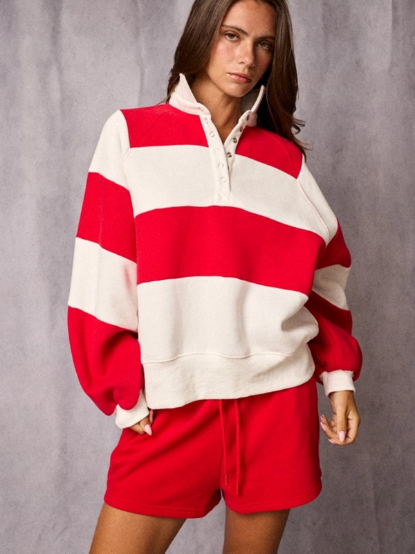red striped pullover