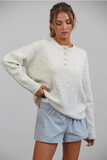 oreo milkshake slouchy henley sweater