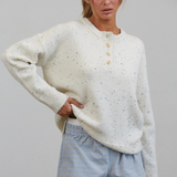 oreo milkshake slouchy henley sweater