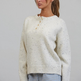 oreo milkshake slouchy henley sweater