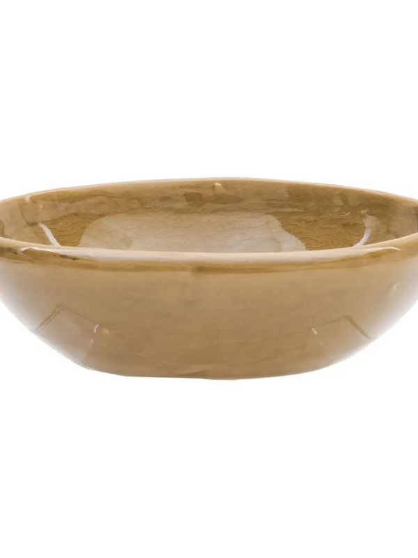 Crackle Bowl Olive