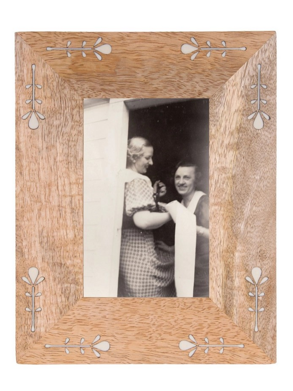 Floral Wood Photo Frame (4x6)