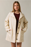 cream oversized high neck jacket