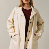 cream oversized high neck jacket
