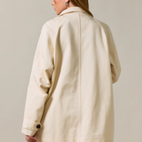 cream oversized high neck jacket
