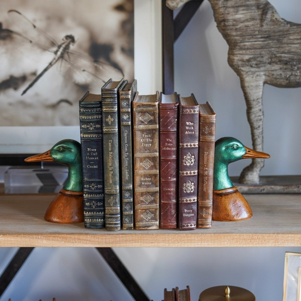 decorative duck bookend set