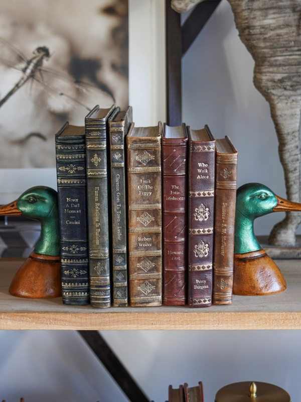 decorative duck bookend set