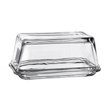 glass butter dish with cover