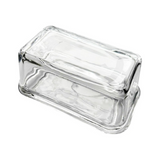 glass butter dish with cover