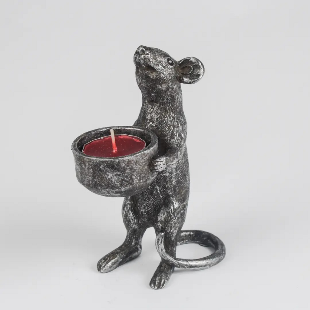 standing mouse candle holder