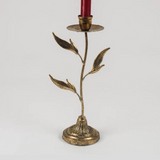 gold branch taper candle holder