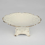 cream bird feeder dish