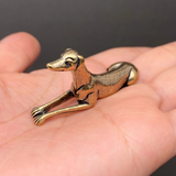 brass dog surface decor