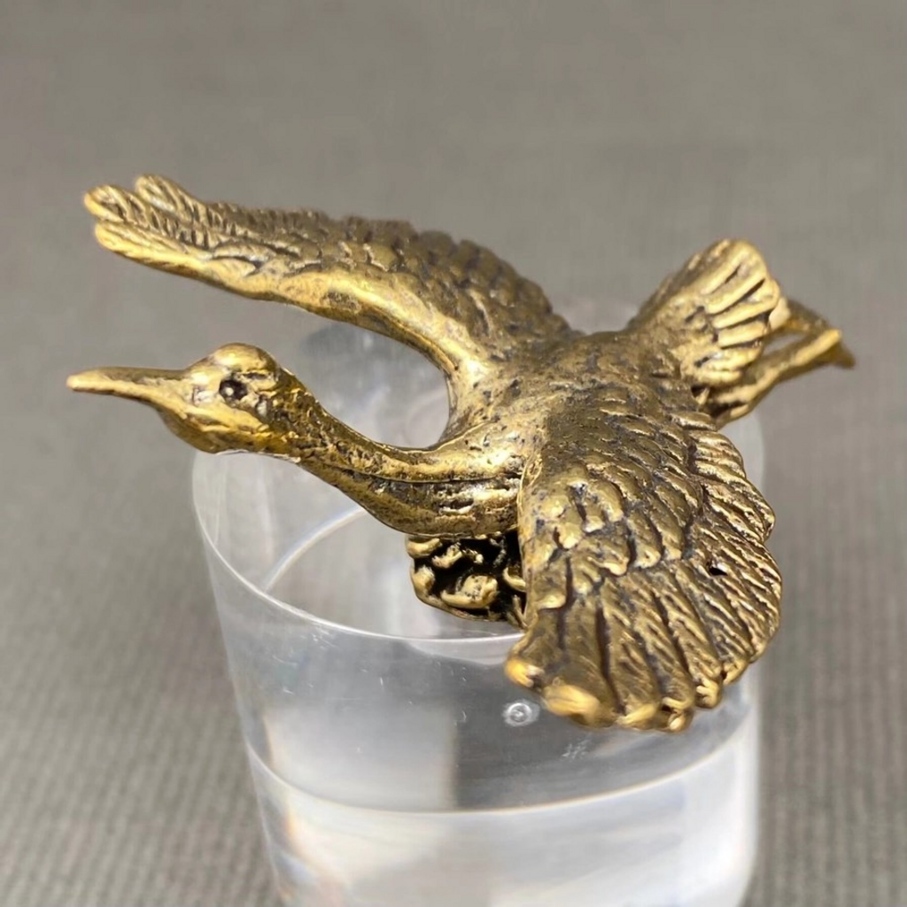 Brass Wild Goose Surface Decor
