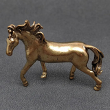vintage brass horse surface decor
