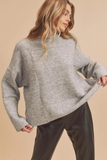 heather gray knit sweater