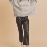 heather gray knit sweater