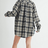 oat plaid flannel top