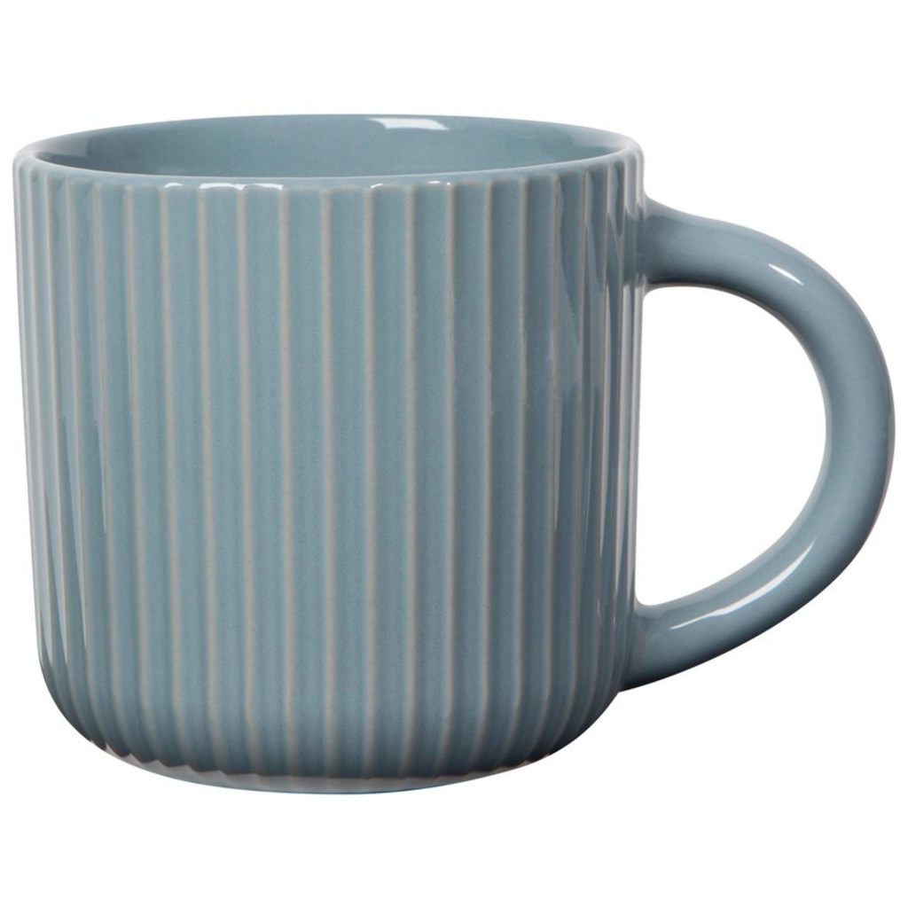ocean blue fluted mug