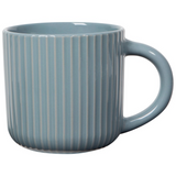 ocean blue fluted mug