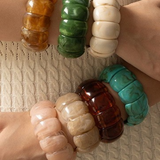 Color block stretch cord bracelet