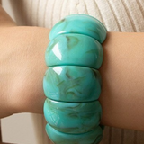 Color block stretch cord bracelet