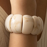 Color block stretch cord bracelet