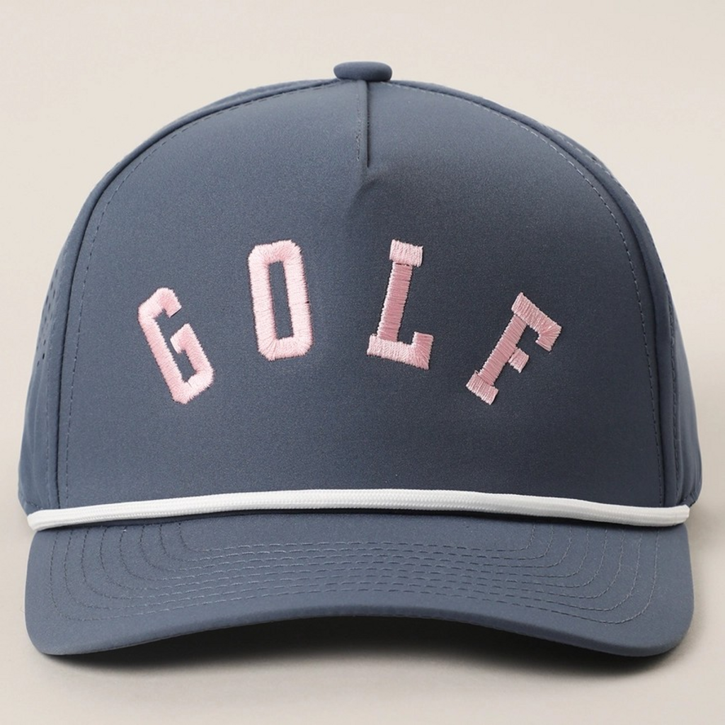 Navy & Light Pink Golf Trucker Hat