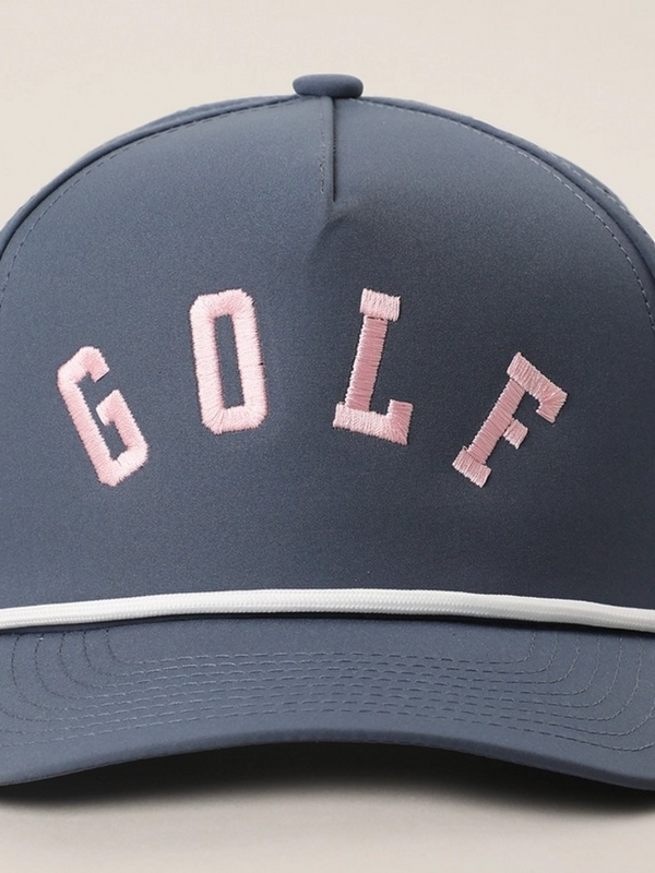 Navy & Light Pink Golf Trucker Hat