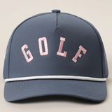 Navy & Light Pink Golf Trucker Hat