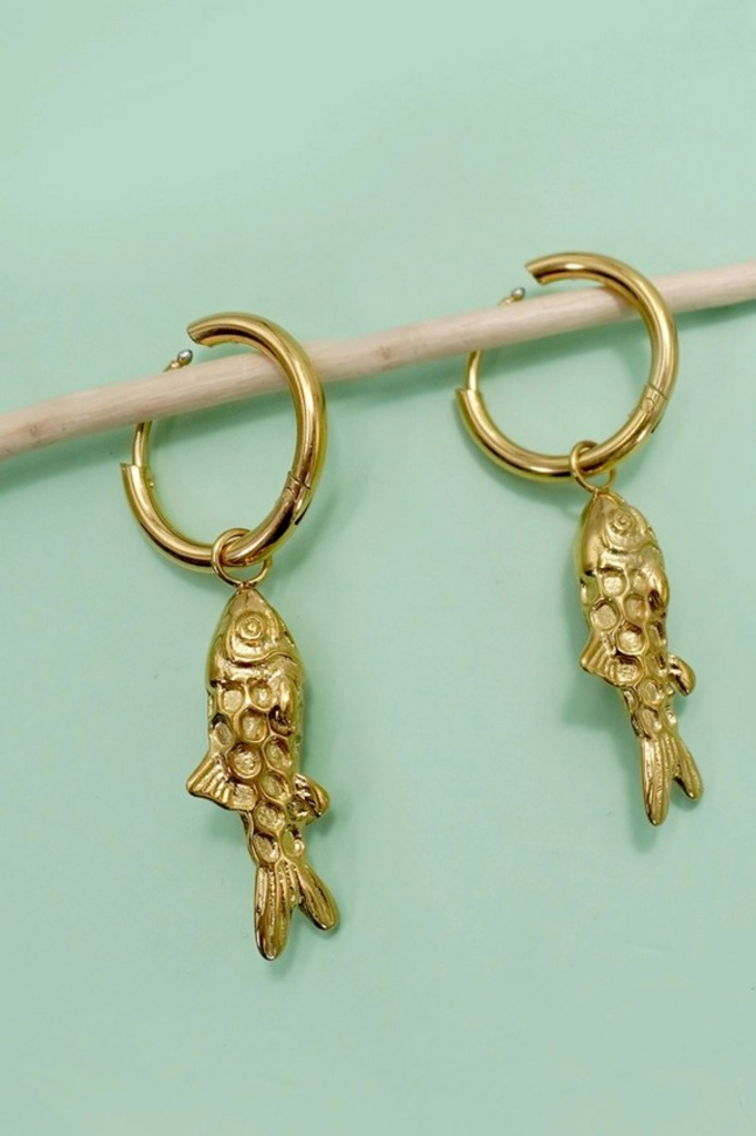 Gold Fish Earrings