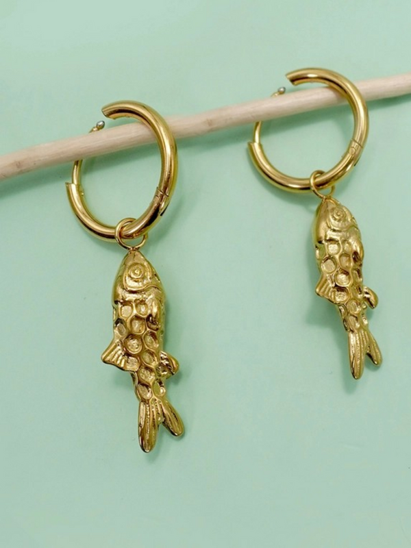 Gold Fish Earrings