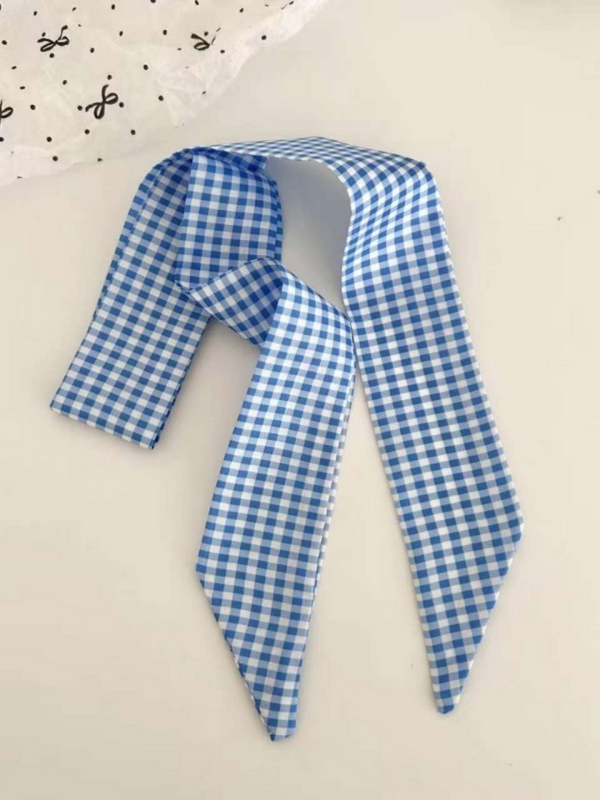 checker vintage style skinny scarf