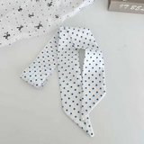 polka dot off white vintage style skinny scarf