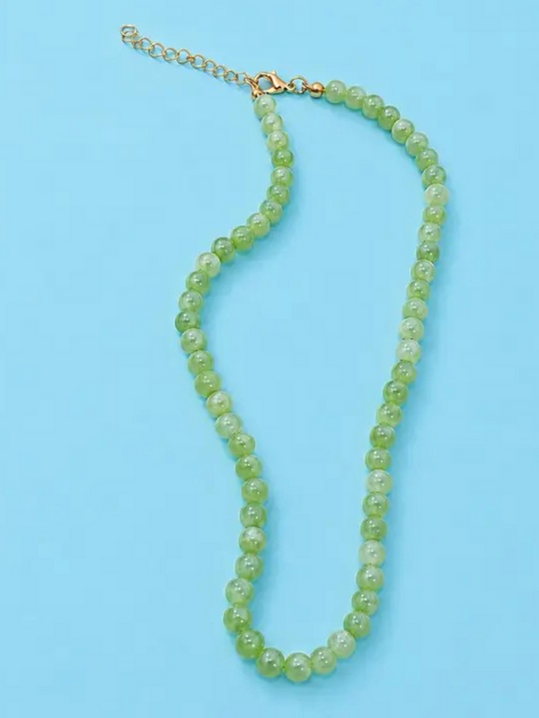 jade natural agate semi precious bead necklace