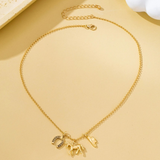 galloping horse and horse shoe charm necklace
