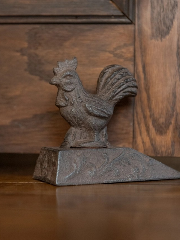3.75" metal rooster door stop