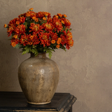 15.5" red/orange mum bush