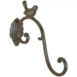 cast iron antique brown bird hook