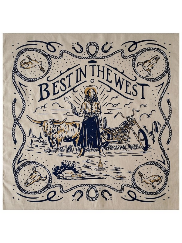 western print bandana