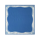 blue and white floral bandana