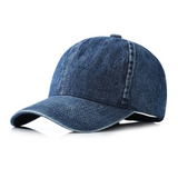 Dark Blue Vintage Denim Washed Baseball Cap