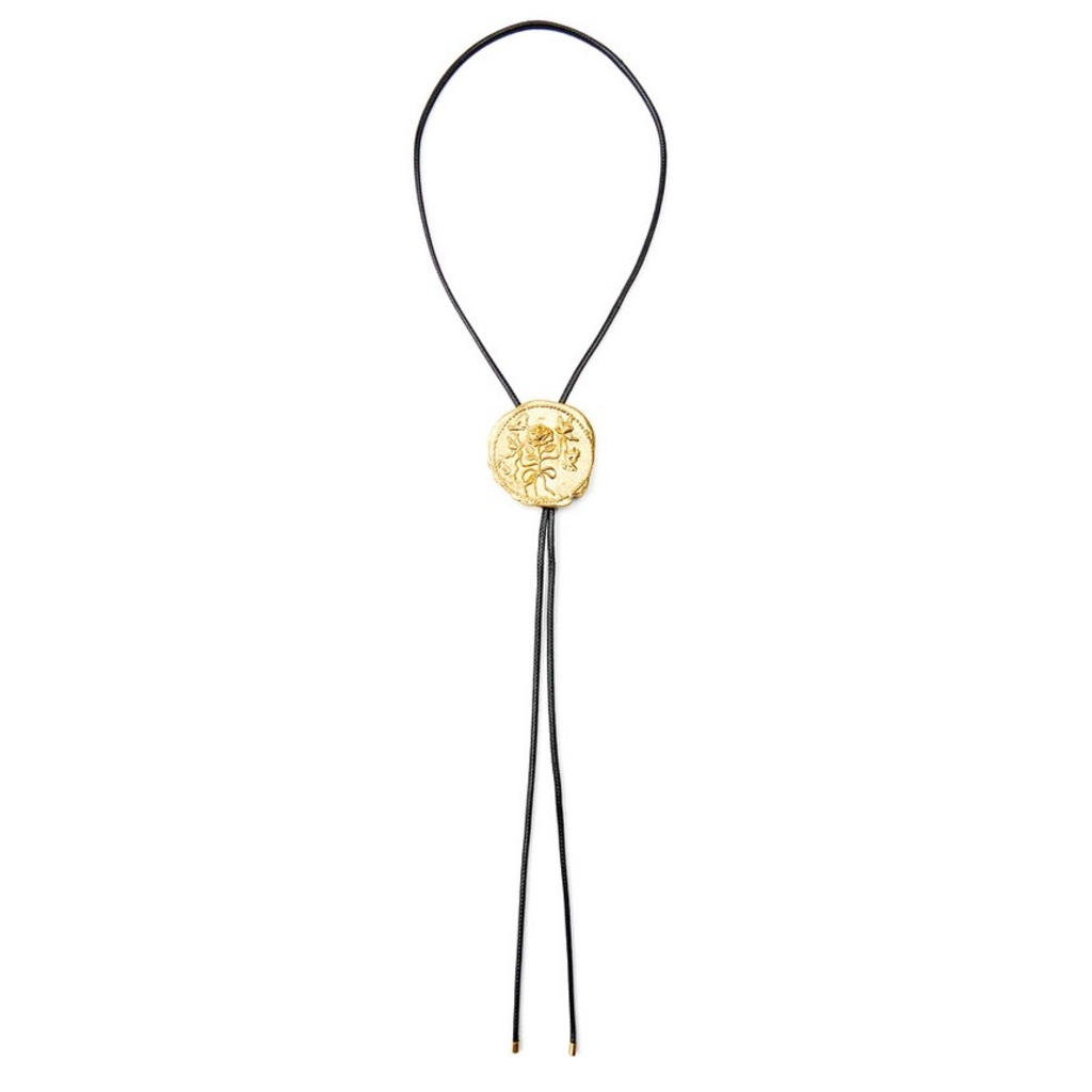 Gold Western Cowboy Style Vintage Rose Adjustable Necklace