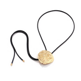Gold Western Cowboy Style Vintage Rose Adjustable Necklace