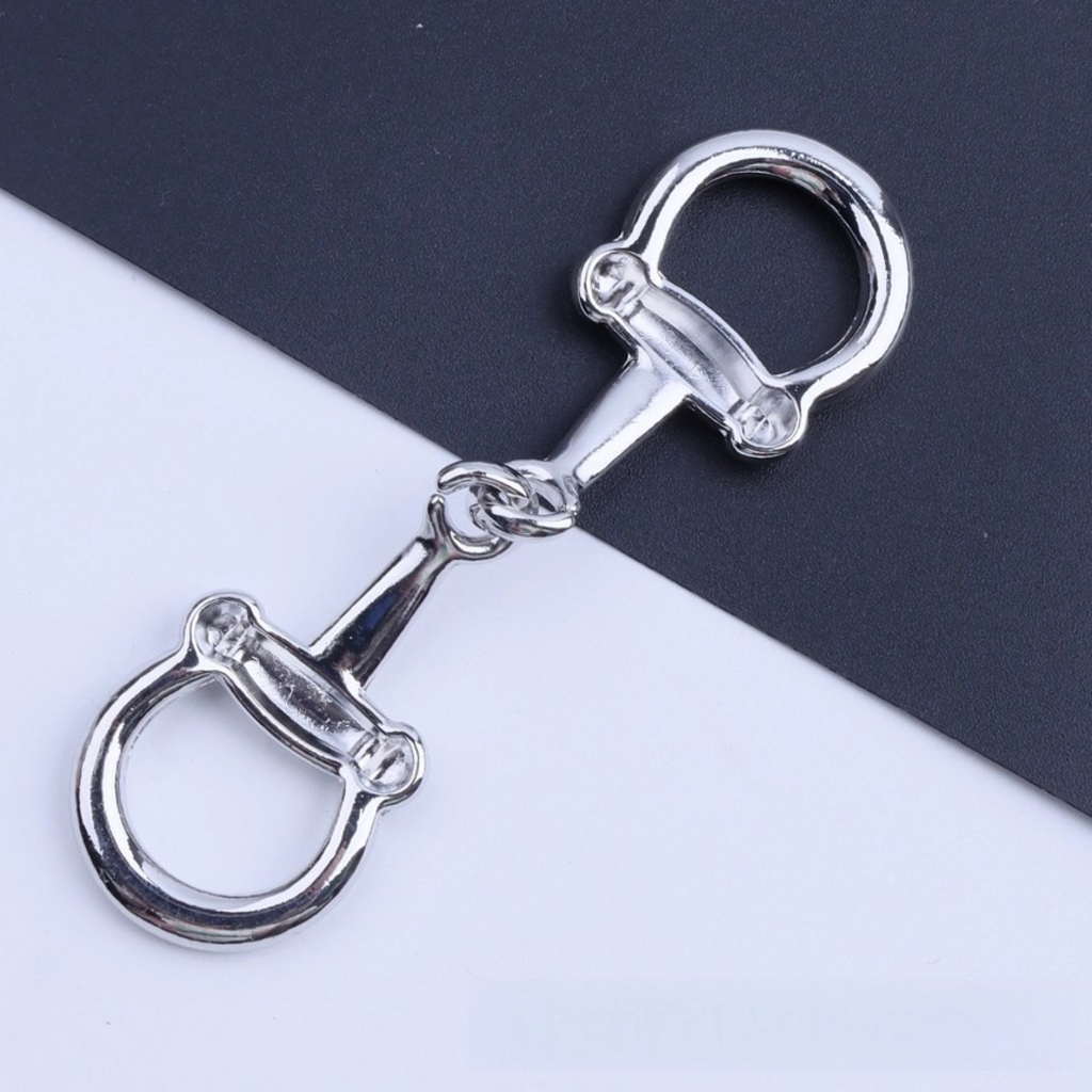 Silver Western Horse Hoof Horseshoes Alloy Scarf Slide