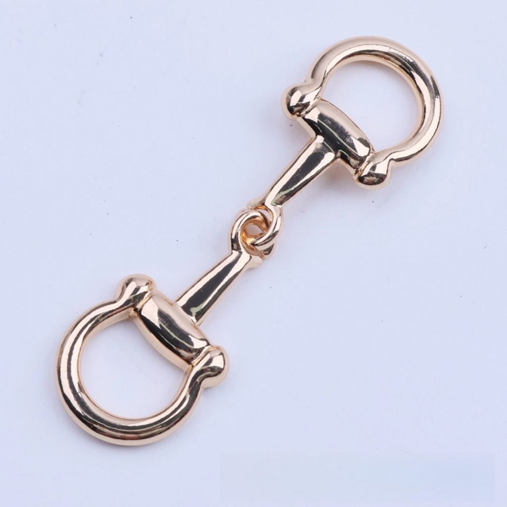 Gold Western Horse Hoof Horseshoes Alloy Scarf Slide