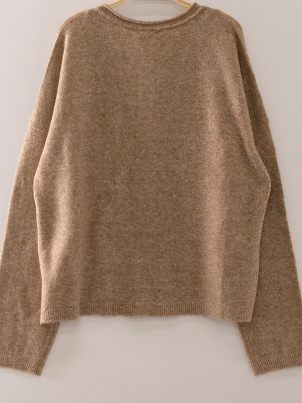 mocha soft touch button cardigan