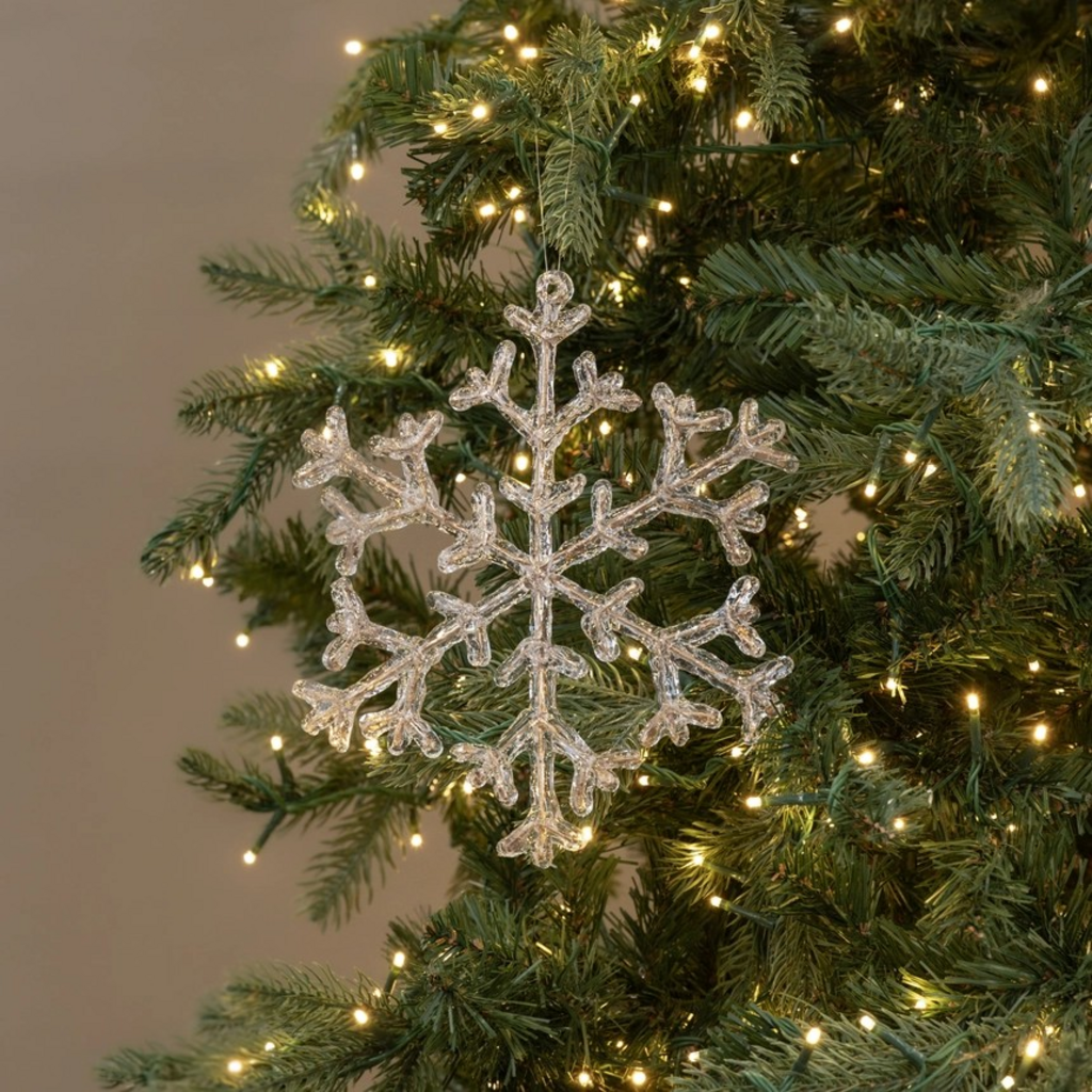 8.25" gold fused snowflake ornament